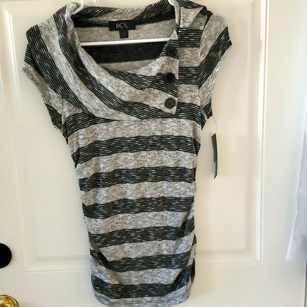Black and grey BCX blouse
